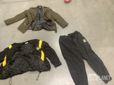 (49) Physical Fitness Jackets, (1) Women's Coat & Assorted Items
