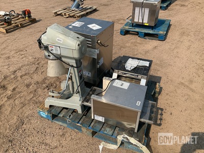 (1) Conveyor Oven, (1) Coffee System, (1) Toaster & (1) Globe Stand Mixer