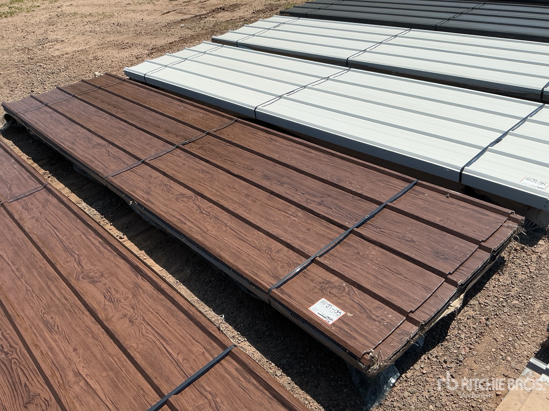 Quantity of (100) 12 ft x 3 ft Brown Metal Roof Panels (Unused)