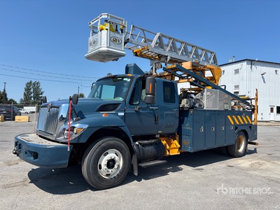 2018 Robert Hydraulique RH44T 38 ft on 2010 International 7400 SBA 4x2 Extended Cab Bucket Truck