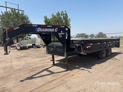 2019 Diamond C 250DOD-16X19 16 ft T/A Gooseneck Remorque à Benne Utilitaire