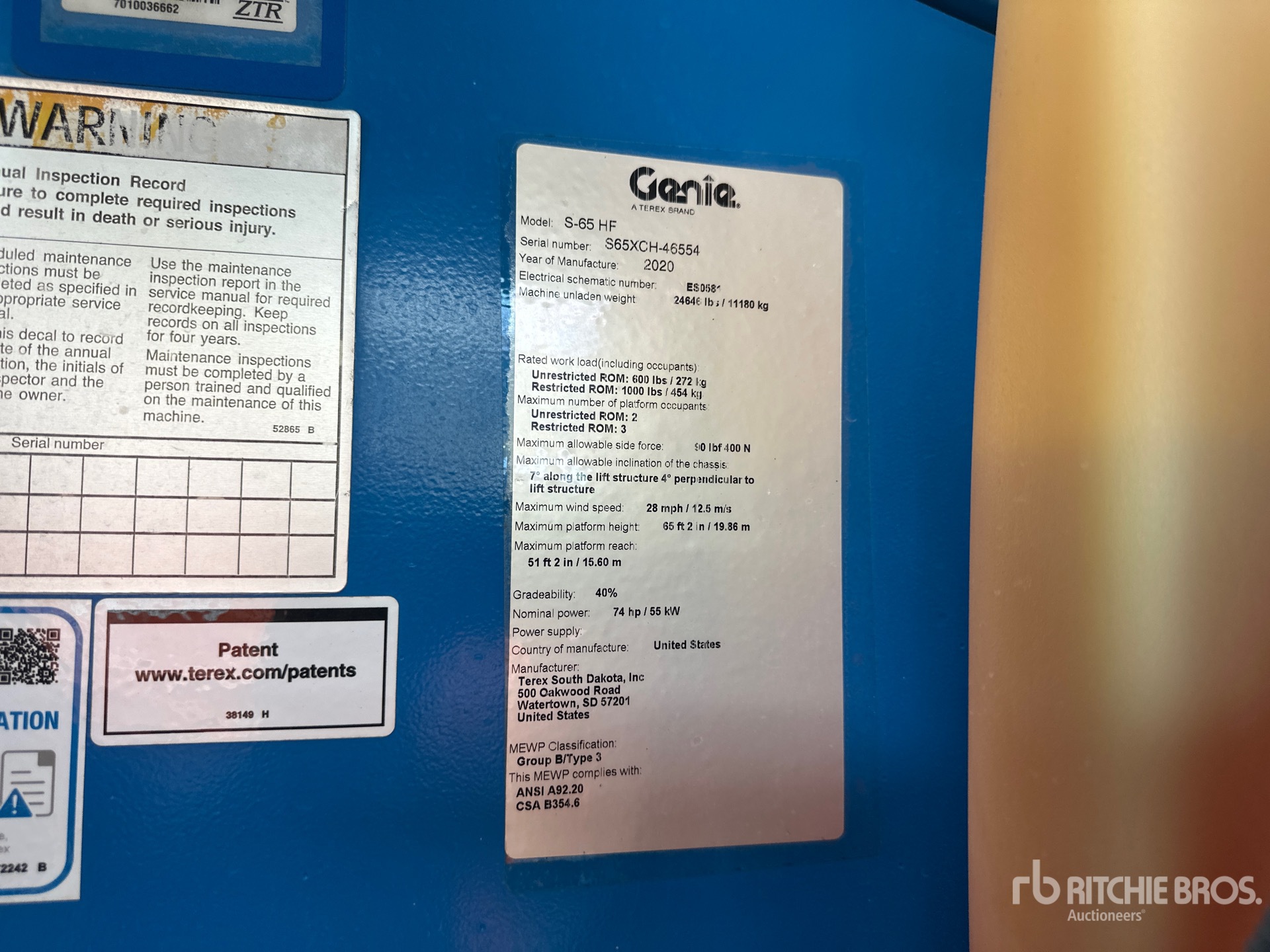 2020 Genie S65 4WD Diesel Telescopic Boom Lift