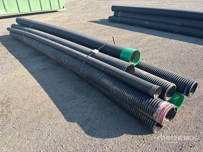 Quantity of (6) Corrugated HDPE Drainage Pipe