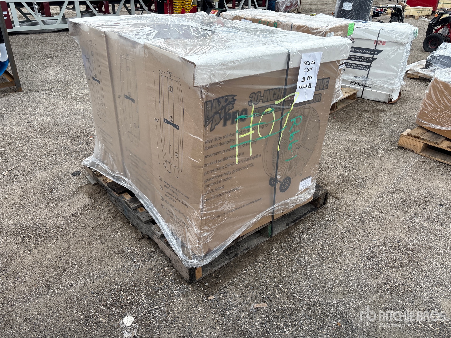 Quantity of (3) 30 in High Velocity Fan