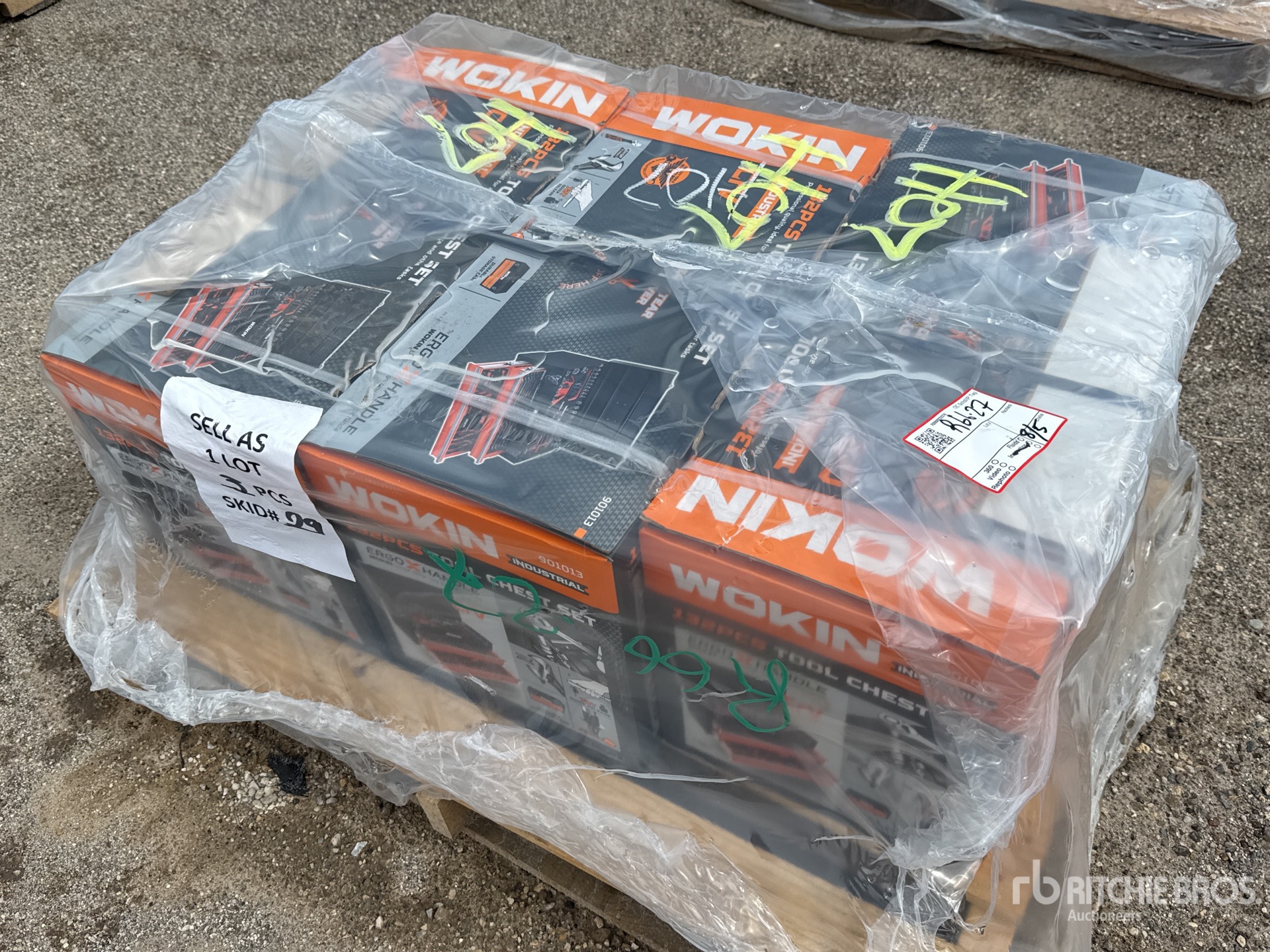 Quantity of (3) Wokin 132 pc Tool Chest Set