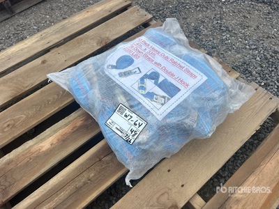 Quantity of (10) 2.4 in x 33 ft Blue Heavy Duty Ratchet Straps (Unused)