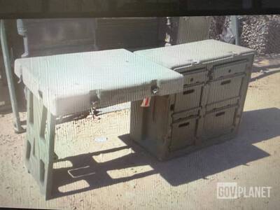 LOT OF 8- MILITARY FIELD DESKS