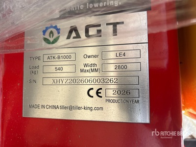 2026 AGT ATK-B1000 2 Post 10000 lb رافع المركبات (Unused)