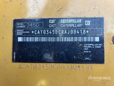 2012 Cat 345D VG Tracked Excavator