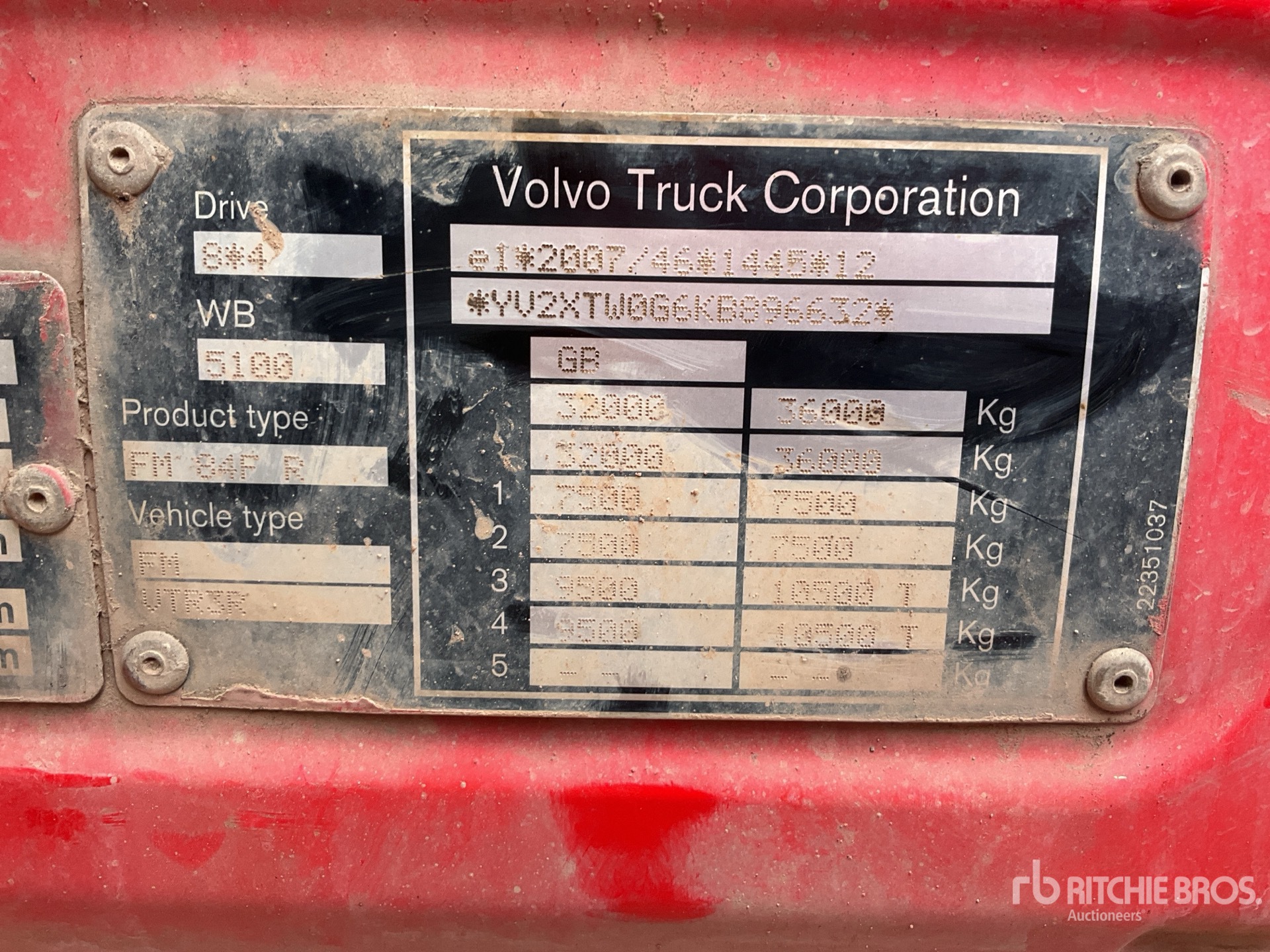 2019 Volvo FMX500 8x4 Twin-Steer Extended Cab Quad/A Dump Truck