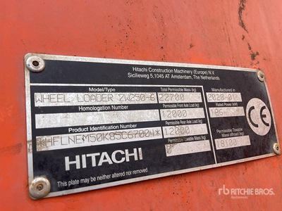 2020 Hitachi ZW250-6 Chargeuse sur pneus