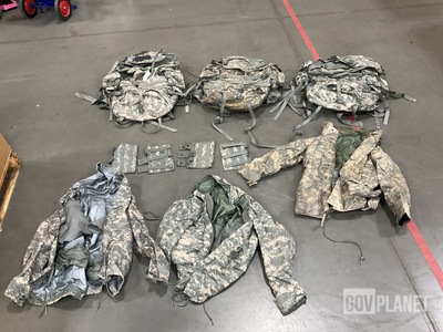 (3) Large Field Pack Sets, (33) M4 Three Mag Pouches & Assorted Items