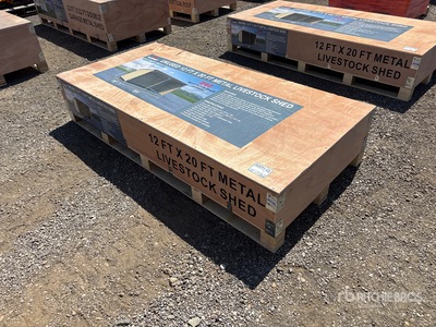 AGR LS1220 20 ft x 12 ft Metal Livestock Shelter (Unused)