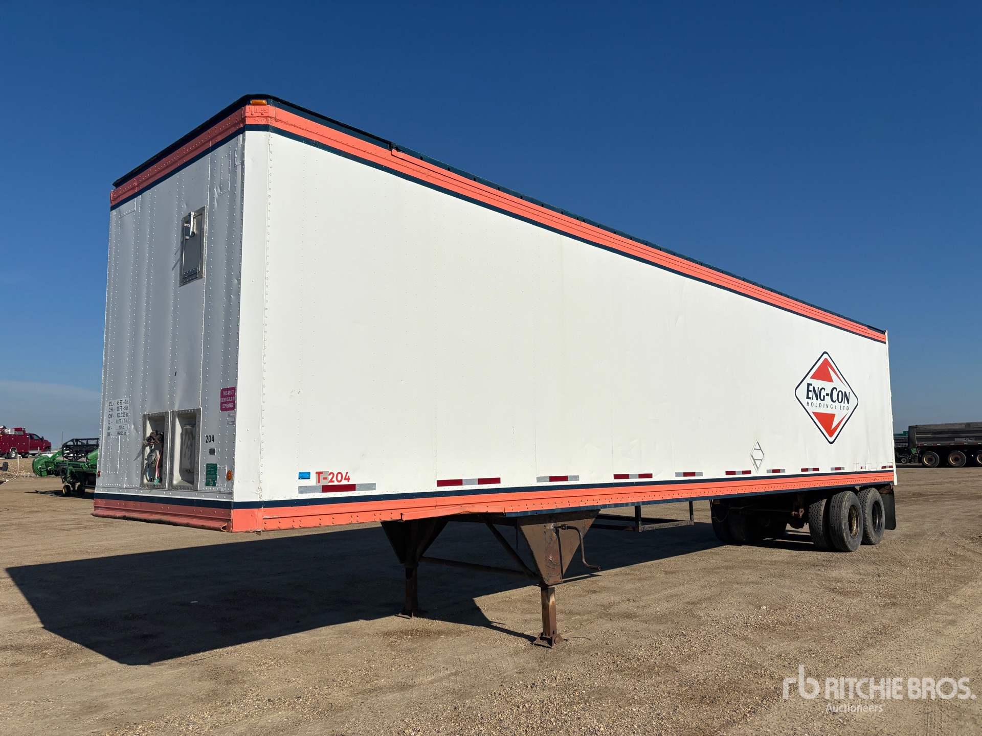 1995 Pines 45 ft x 102 in T/A Storage Van Trailer