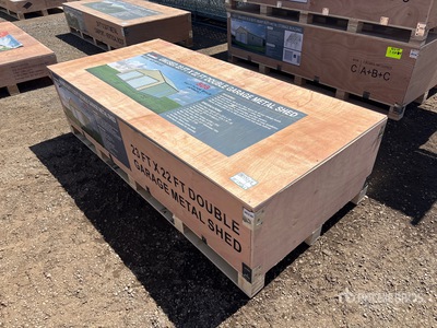 2026 AGR MS2322 23 ft x 22 ft Double Garage Metal w/ Vertical Roof Panels Storage Building (Unused)
