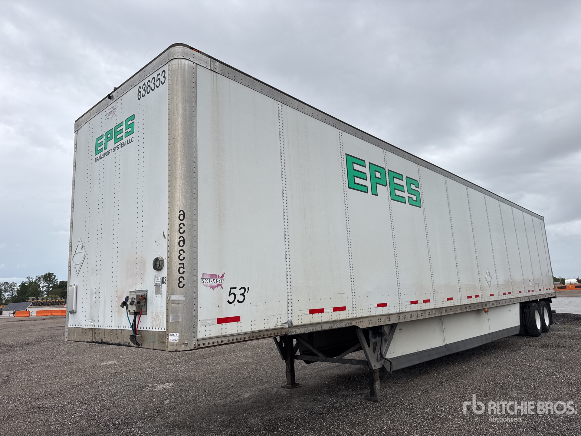 2016 Wabash 53 ft x 102 in T/A Van Trailer