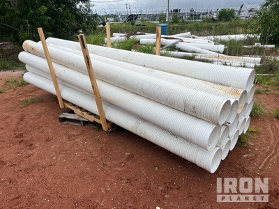 Quantity of (28) 6" CONTECH A200 dual wall drainage pipe Length 13 Feet Pipe (Unused)