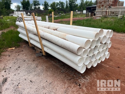 Quantity of (28) 6" Contech A200 Dual Wall drainage pipe 13 foot length Pipe (Unused)