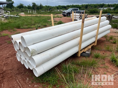 Quantity of (15) 8" Contech A200 dual wall drainage pipe 13 foot length Pipe (Unused)