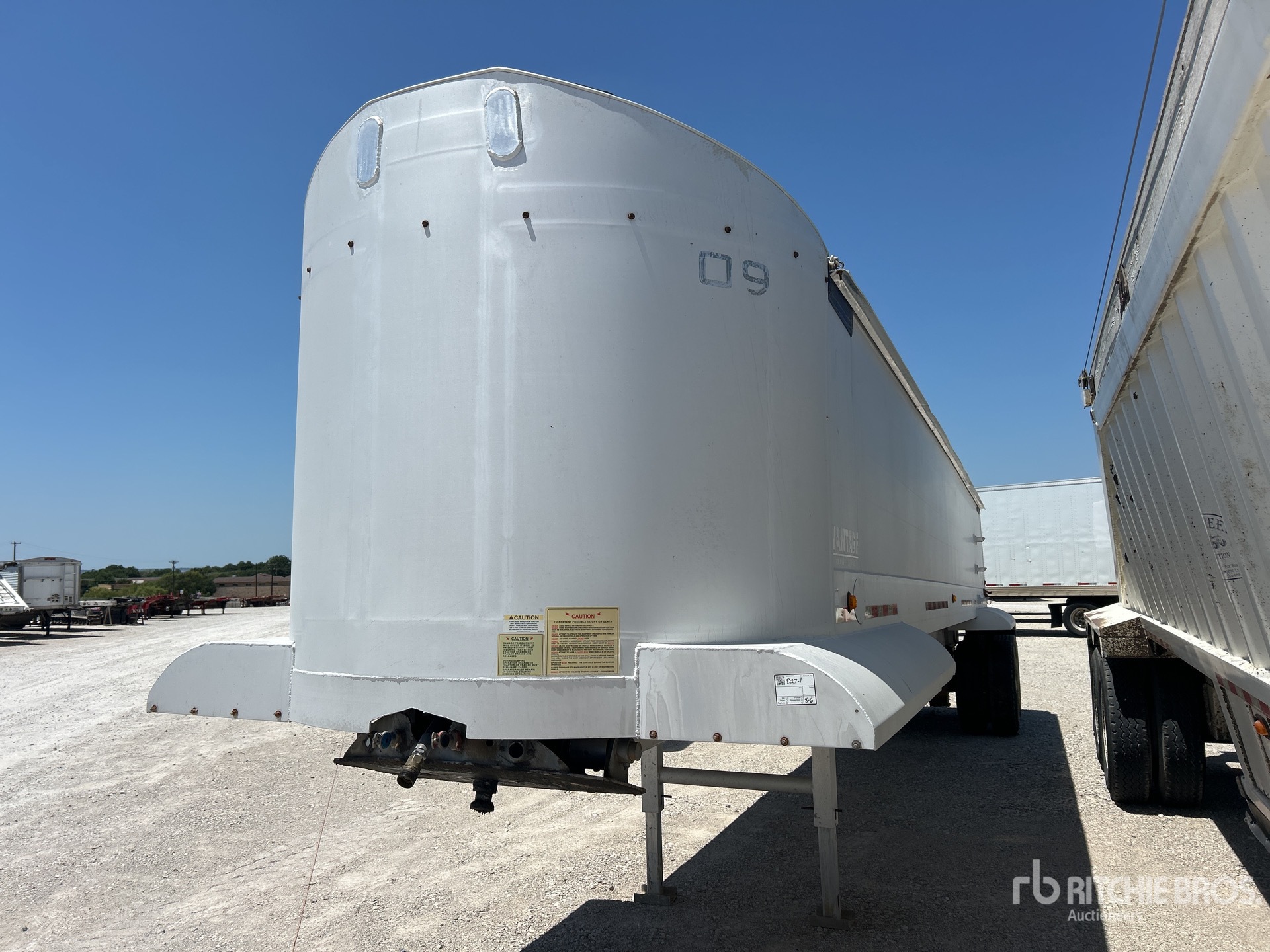 2016 Vantage S-76-SS 37 ft T/A Aluminum Frameless End Dump Trailer