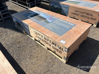 2026 AGR LS1228 12 ft x 28 ft Livestock Shelter (Unused)