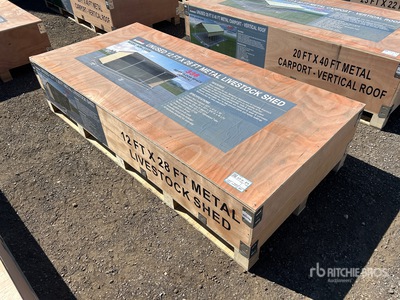 2026 AGR LS1228 12 ft x 28 ft Livestock Shelter (Unused)