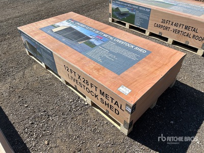 2026 AGR LS1228 12' x 28' Livestock Shelter (Unused)
