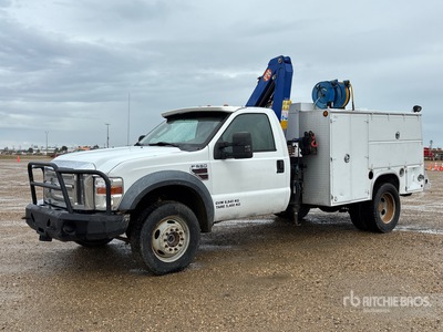 2013 PM 4022 99 t Knuckle Boom on 2008 Ford F-550 XLT 4x4 Boom Truck