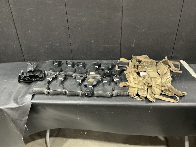 (9) Holsters, (27) Shoulder Straps, (20) Buttstock Assemblies & Assorted Items