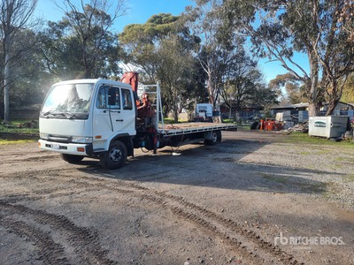 1997 Nissan UD Flatbed Truck with Crane