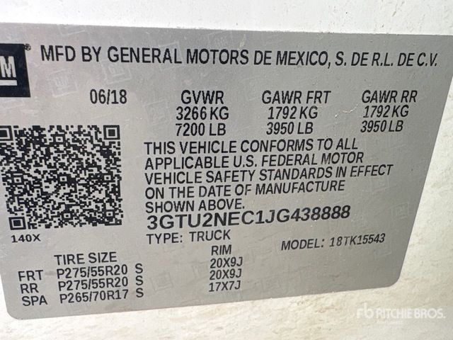 2018 GMC Sierra 1500 SLT 4x4 Crew Cab Pickup