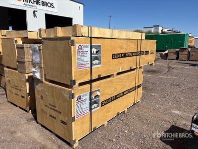STL Industrial 25 ft x 49 ft x 10 ft Metal Warehouse Kit (Unused)