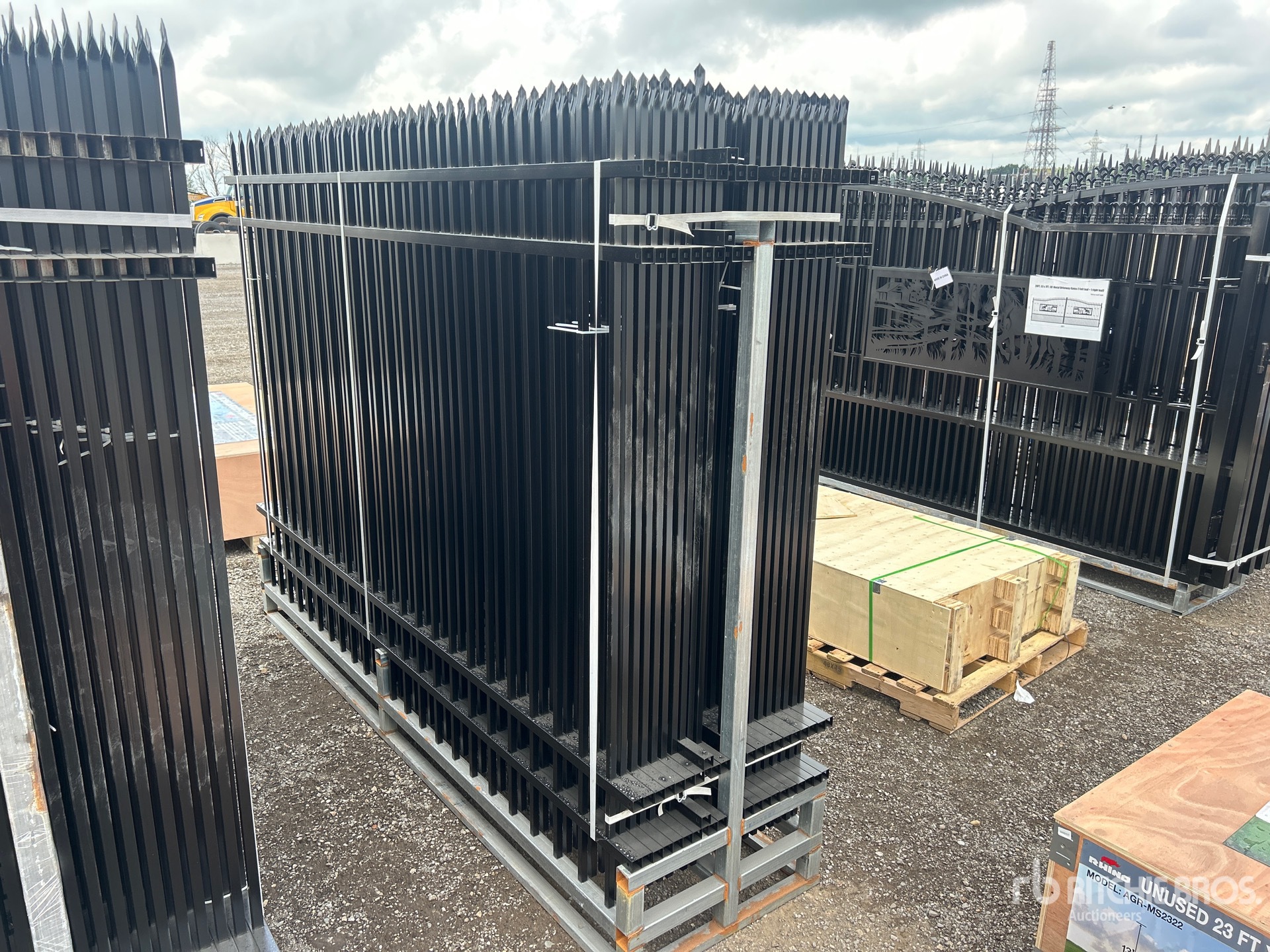 Quantity of (20) 2026 GLWF1007 9 ft 4 in x 6 ft 5 in Powder Coated Wrought Iron Fencing (Unused)