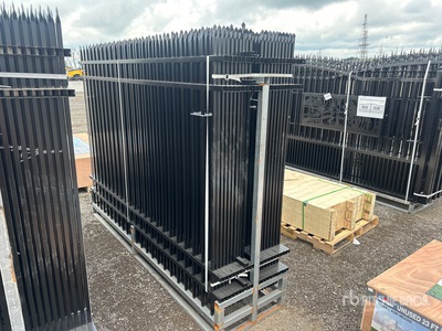 Quantity of (20) 2026 GLWF1007 9 ft 4 in x 6 ft 5 in Powder Coated Wrought Iron Fencing (Unused)