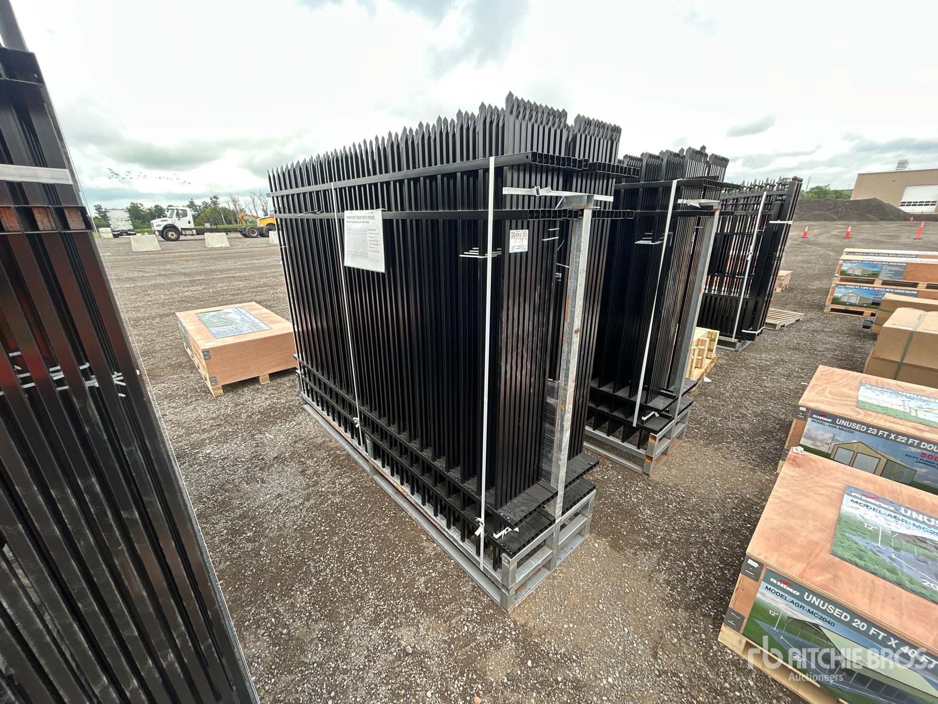 Quantity of (20) 2026 GLWF1007 9 ft 4 in x 6 ft 10 in Powder Coated Wrought Iron Fencing (Unused)