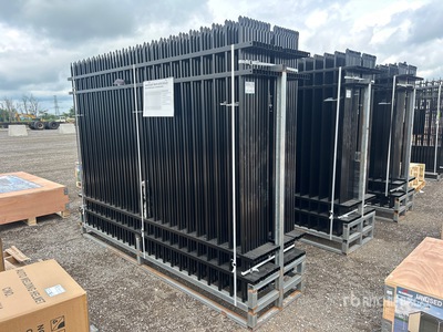 Quantity of (20) 2026 GLWF1007 9 ft 4 in x 6 ft 10 in Powder Coated Wrought Iron Ogrodzenie (Unused)