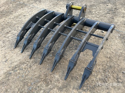 2026 Warrior WBR05-1000 1000 mm Q/C Excavator Rake - Fits 5 - 6 Ton (Unused)