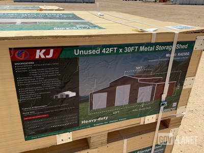 KJ K4230G Metal Storage Shed - Unused