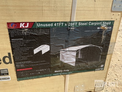 KJ K4120 Steel Carport Shed - Unused