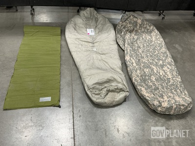 (41) Self-Inflating Sleeping Mats, (12) Sleeping Bags & Assorted Items