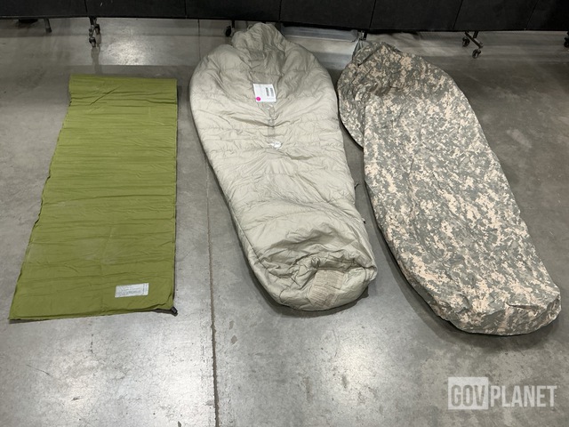 (41) Self-Inflating Sleeping Mats, (12) Sleeping Bags & Assorted Items