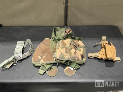 (2) Survival Vest Harnesses, (9) Individual Holsters & Assorted Items