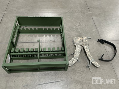 (1) Storage Rack, (2) Rear Sights, (372) Individual Belts & Assorted Items