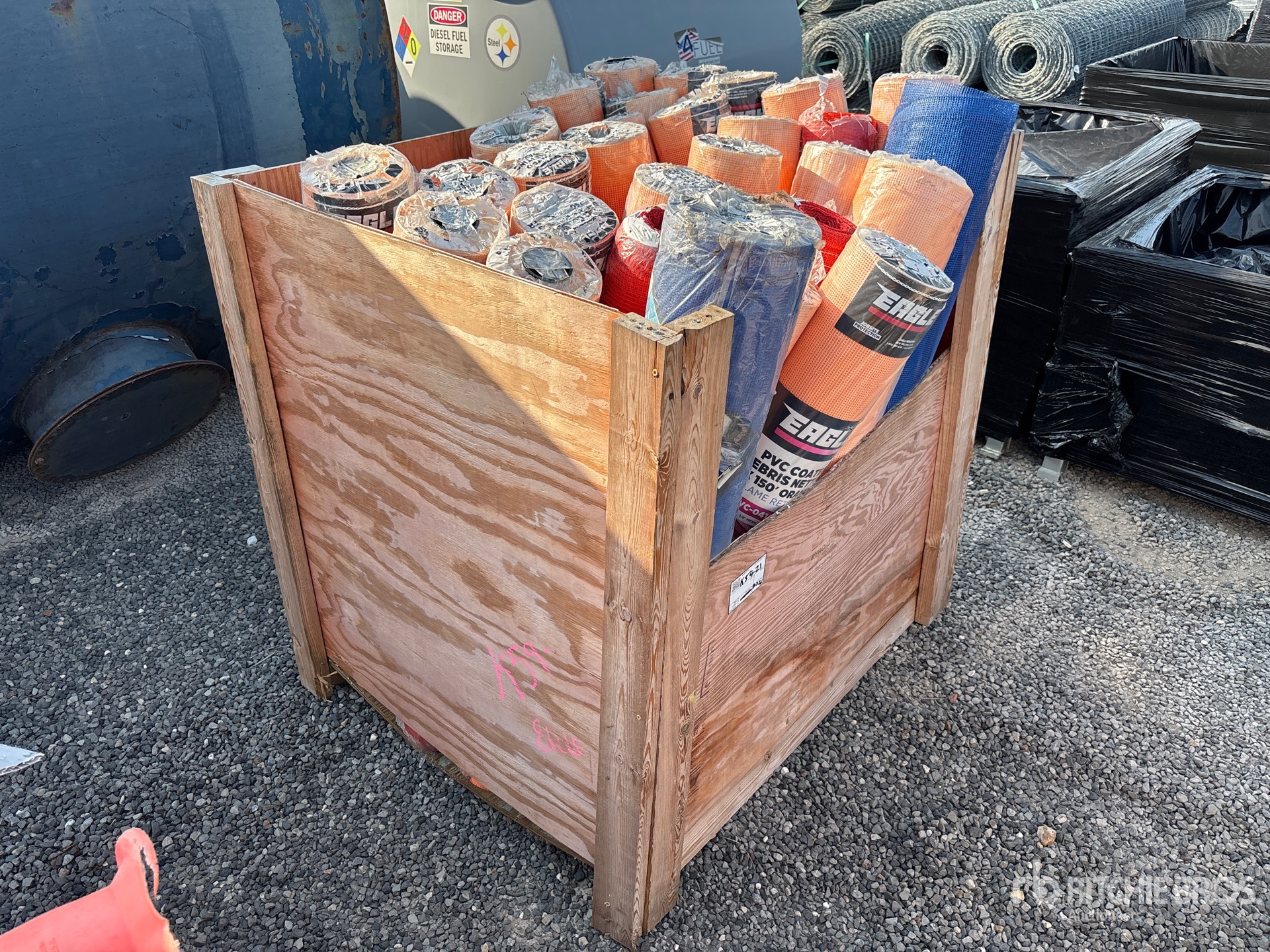 Crate of Debris netting