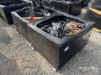 Quantity of (2) Crates of Round slings, rackets straps, misc.
