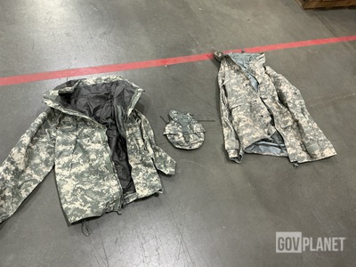 (400) Canteen Pouches, (10) Wet Weather Jackets & Assorted Items