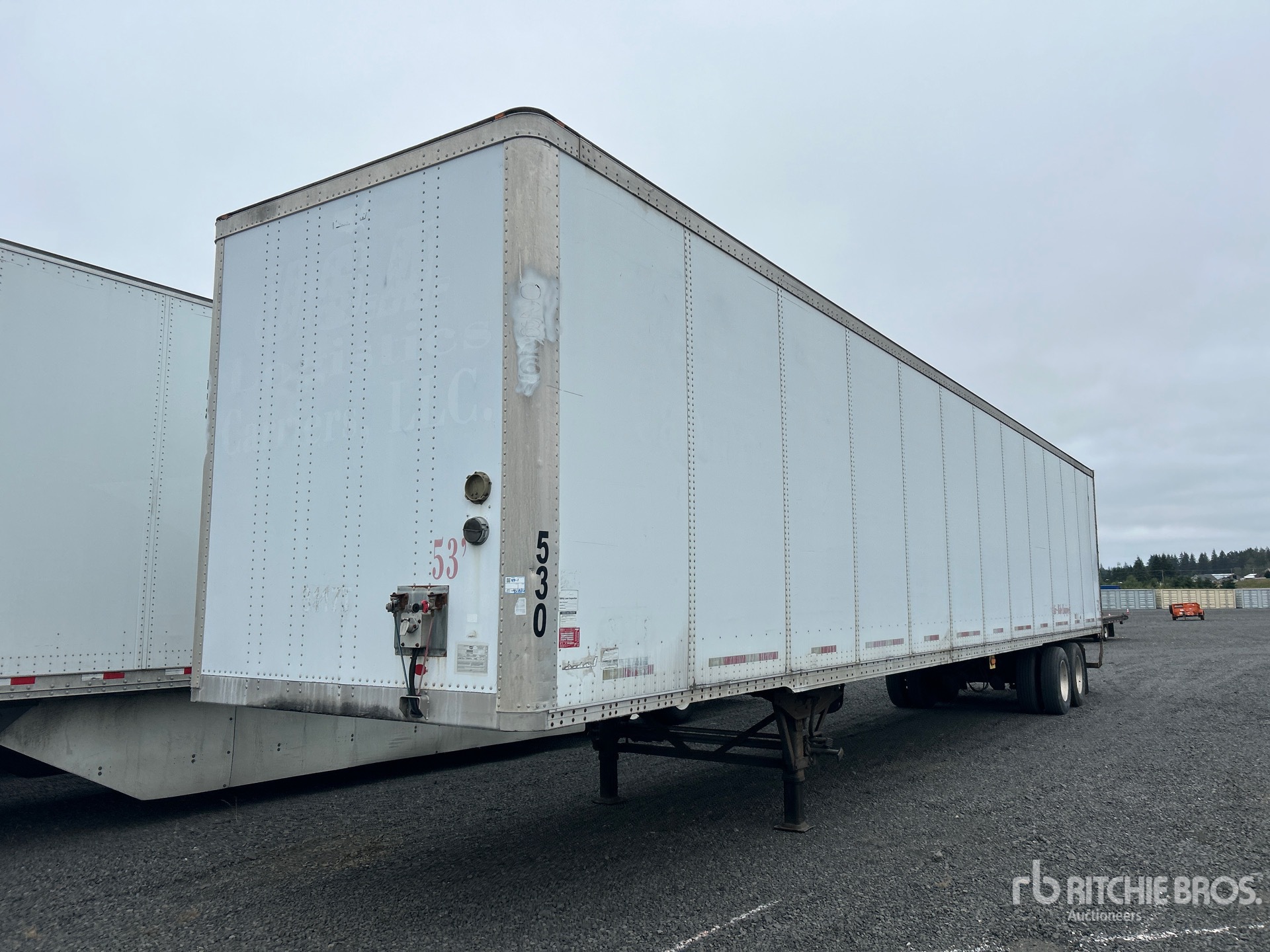 2007 Wabash 53 ft x 102 in Sliding T/A Van Trailer