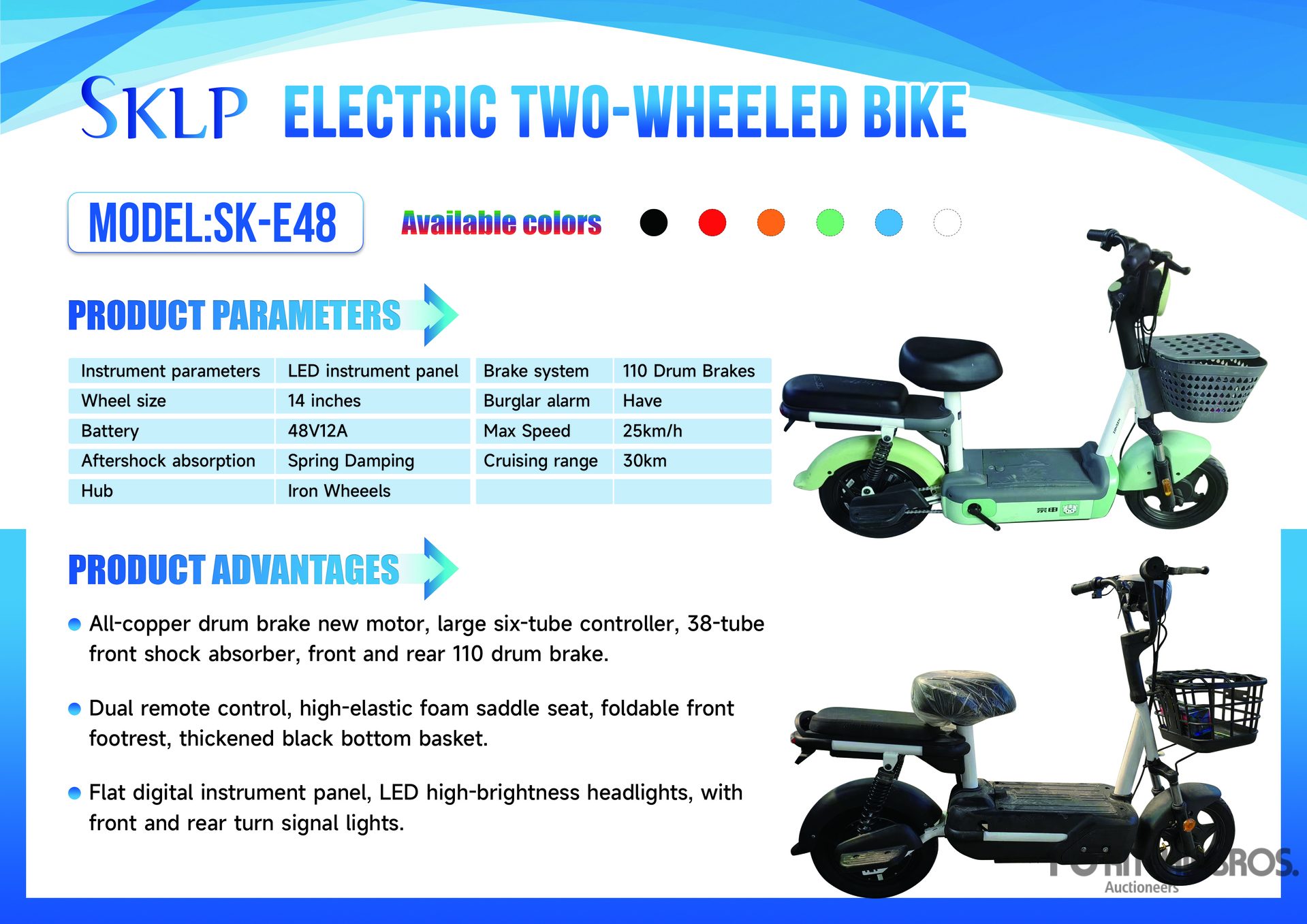 2026 SKLP SK-E48 Electric Scooter (Unused)