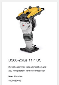 Wacker Neuson BS60-2 Plus Jumping Jack Tamper