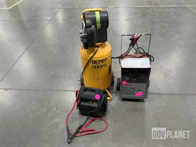 (2) Battery Chargers & (1) Portable Compressor